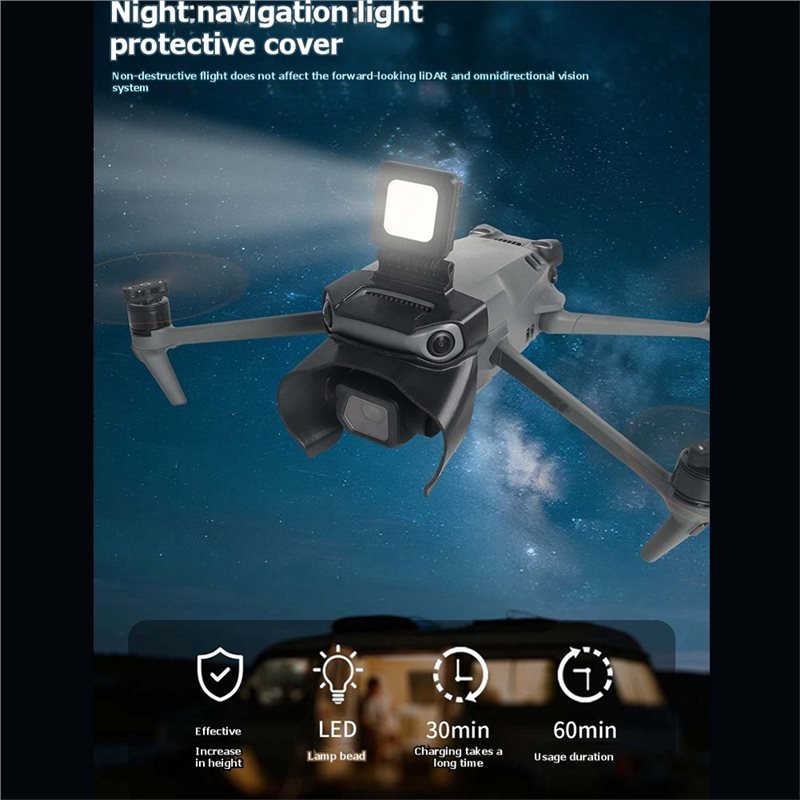 Drone Led Light - B31B Drone Nachtvluchtlicht, bovenop gemonteerd LED-zoeklicht,