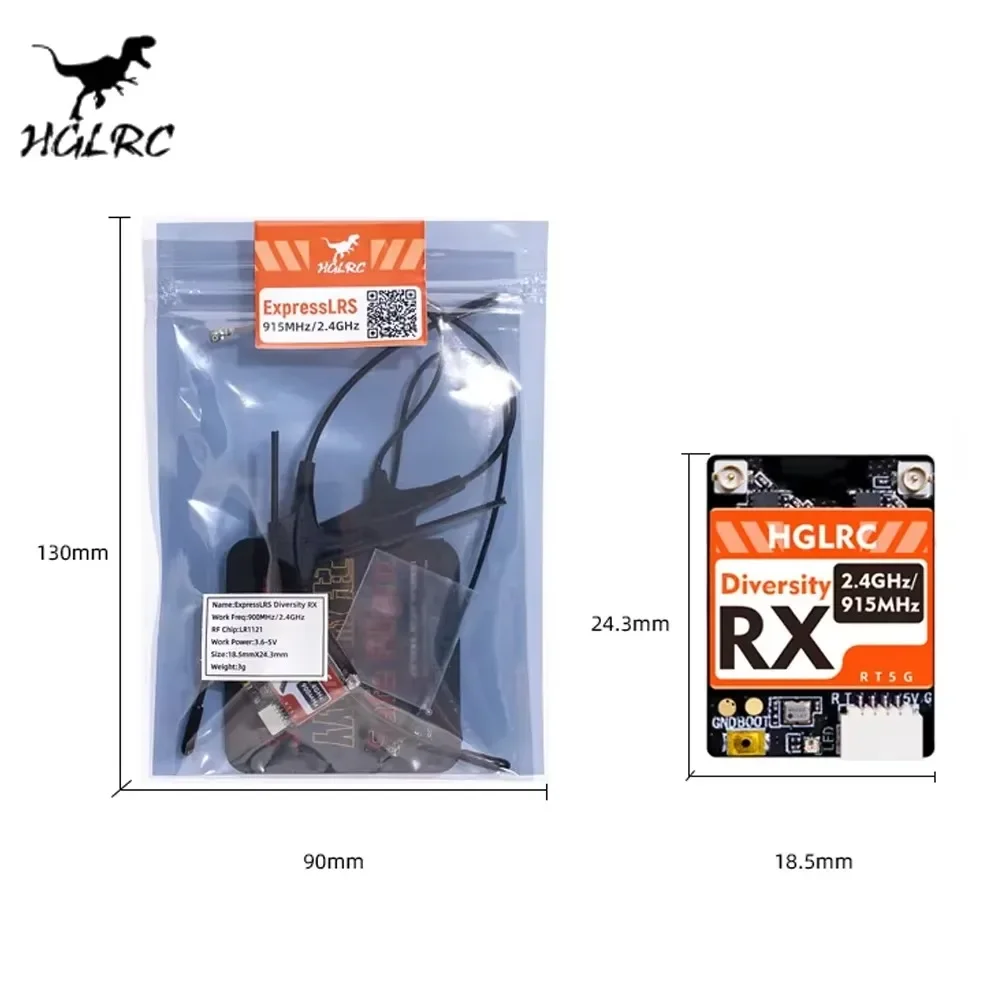 HGLRC Dualband RX ExpressLRS-o - Drone Antenna recensie en prijs